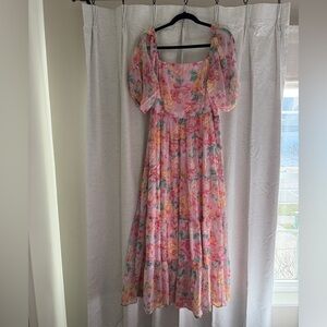 Listicle Floral Multicolor Maxi Dress